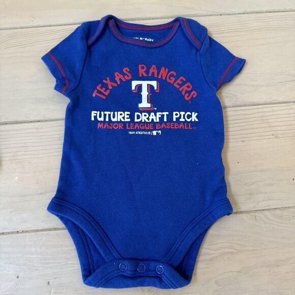 Texas Rangers Future Draft Pick MLB One Piece Creeper, Bodysuit 0-3 Months - Picture 1 of 3